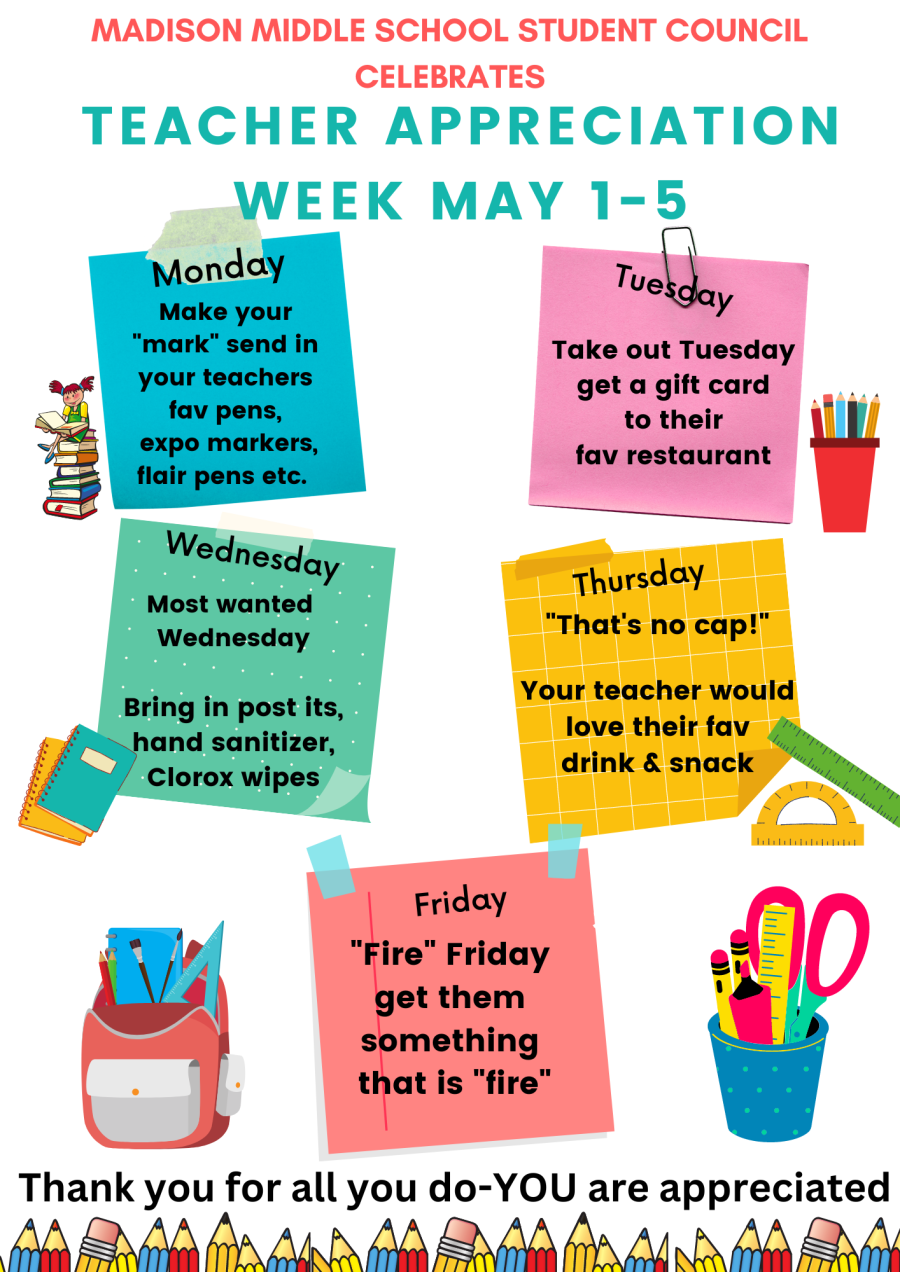 MMS Teacher appreciation week flyer